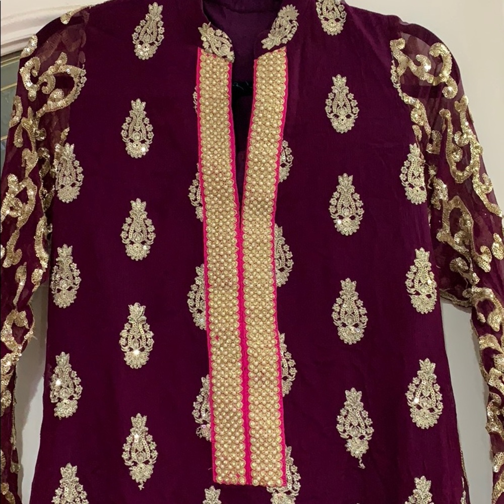 Magenta pakistani formal outfit, perfect for Eid!